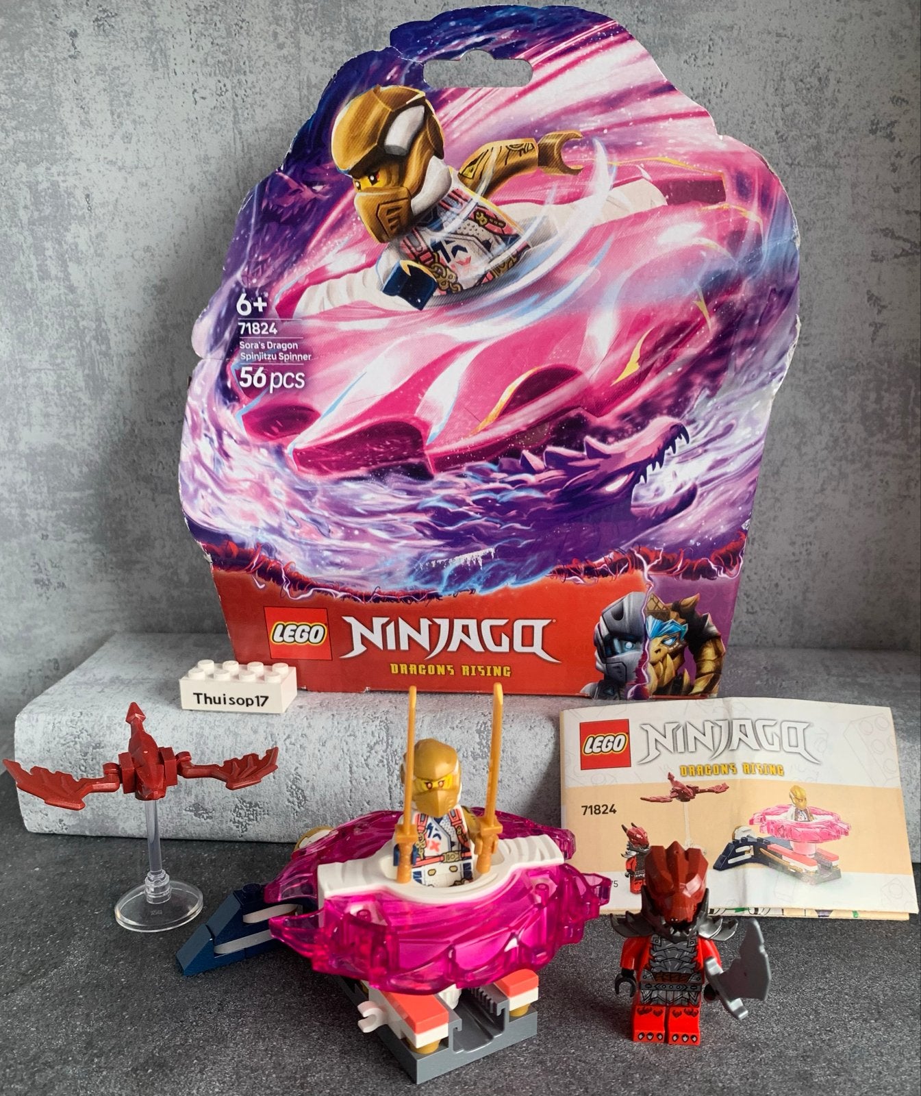 Lego Ninjago 71824 Cole's Drakenracer Spinjitzu Set, Lego, Ophalen of Verzenden, Zo goed als nieuw, Compleet