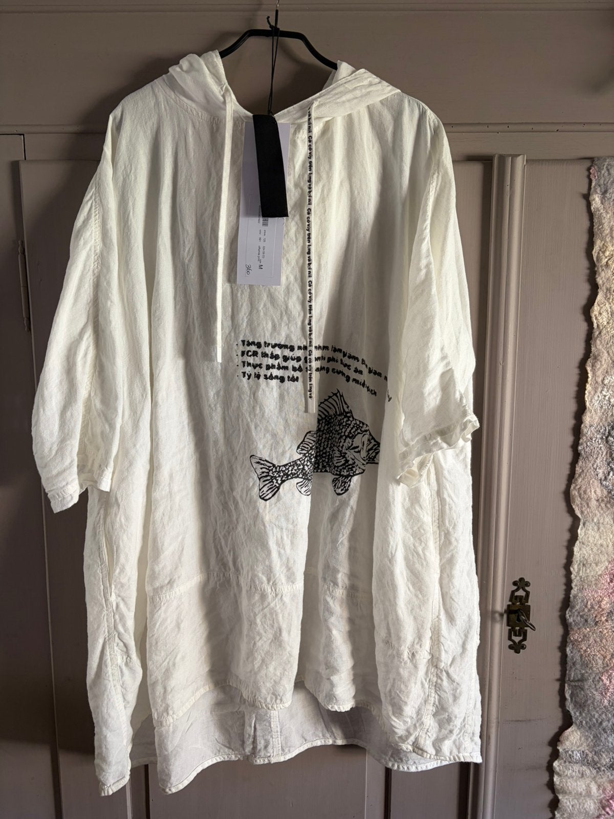 Offwhite print tuniek Rundholz mt OS, Ophalen of Verzenden, Zo goed als nieuw, Zwart