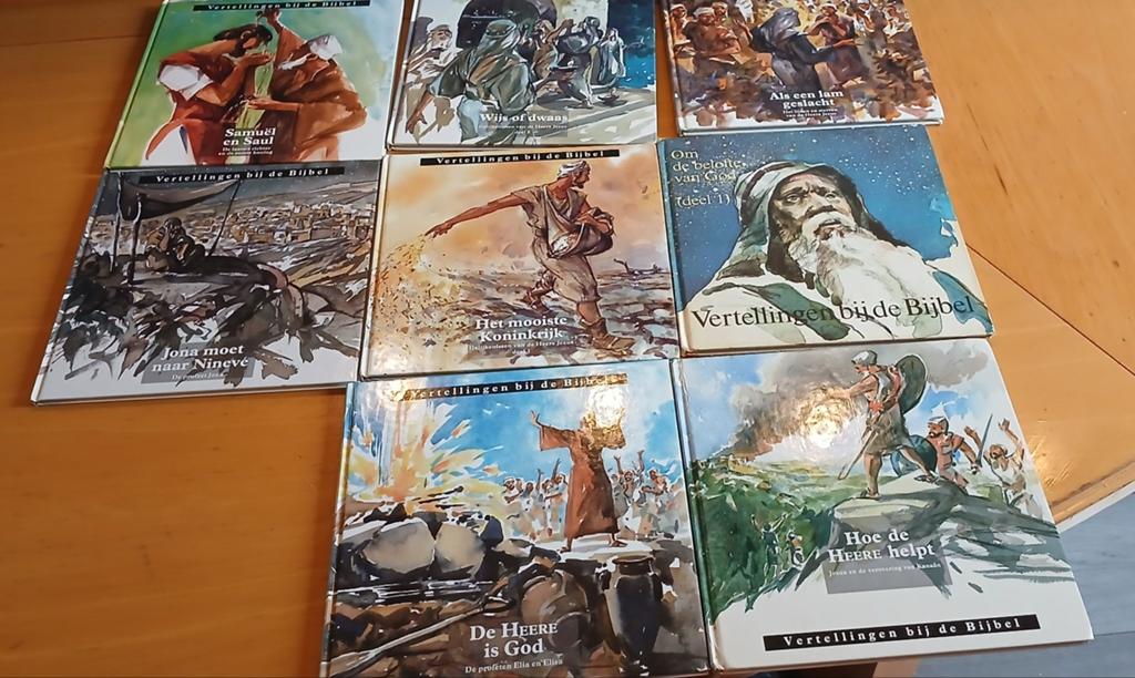 8 delen Vertellingen bij de Bijbel van C.J. Meeuse, Ophalen of Verzenden, Zo goed als nieuw