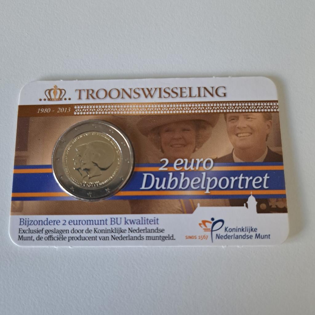 2 Euro Coincard 2013 Dubbelportret Troonswisseling, Postzegels en Munten, Munten | Nederland, Ophalen of Verzenden, Koningin Beatrix