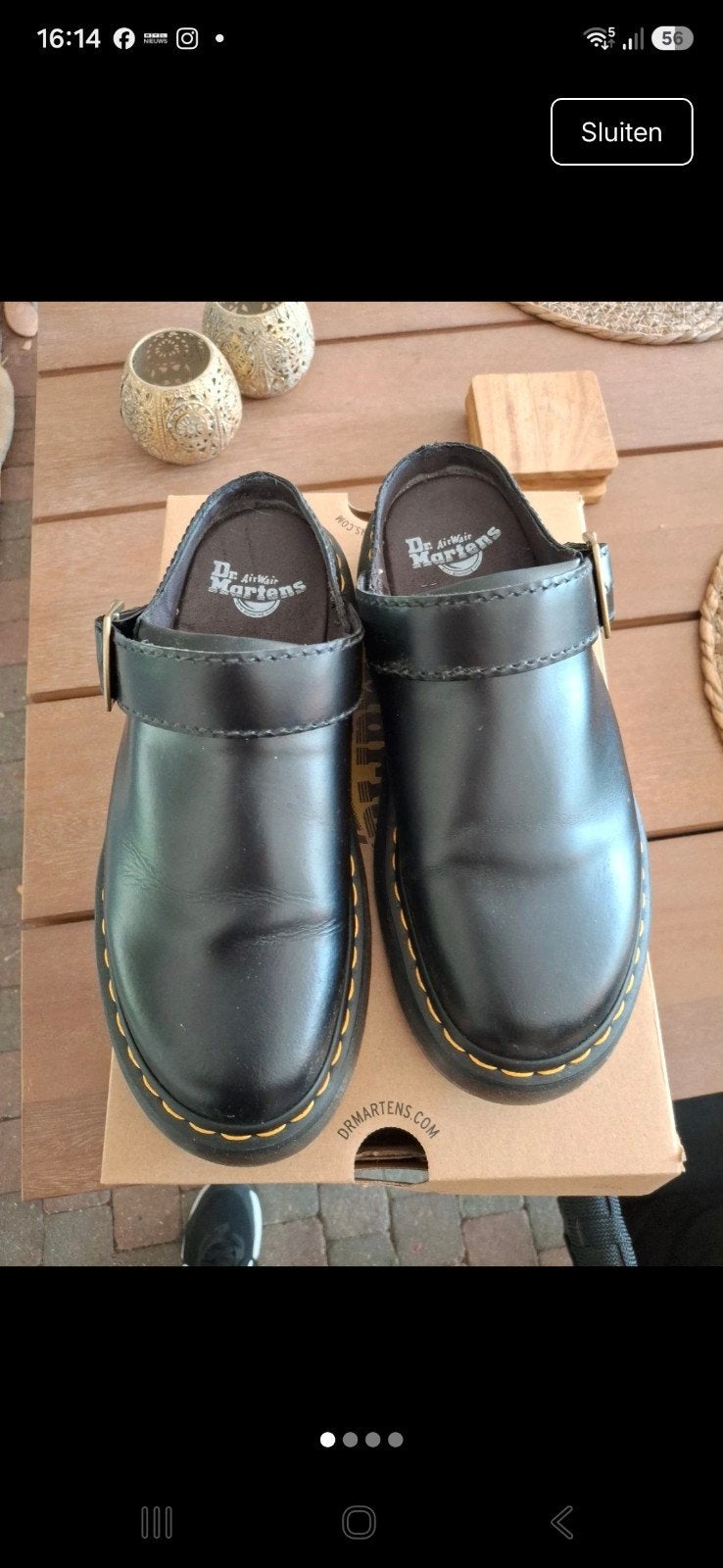 Te koop DrMartens instappers., Kleding | Dames, Ophalen of Verzenden, Instappers, Zwart, Dr. Martens