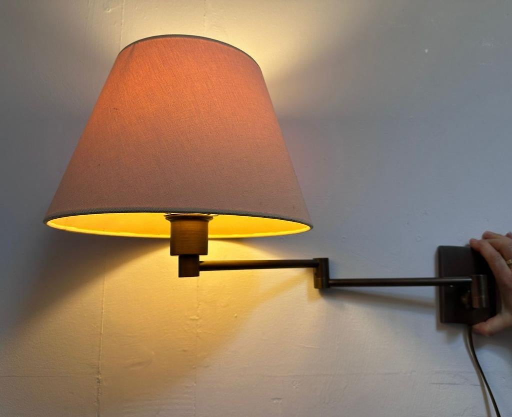 Classic Swing arm wall lamp zwenkarm lamp klassieke wandlamp, Ophalen, Gebruikt, Vintage, Nvt