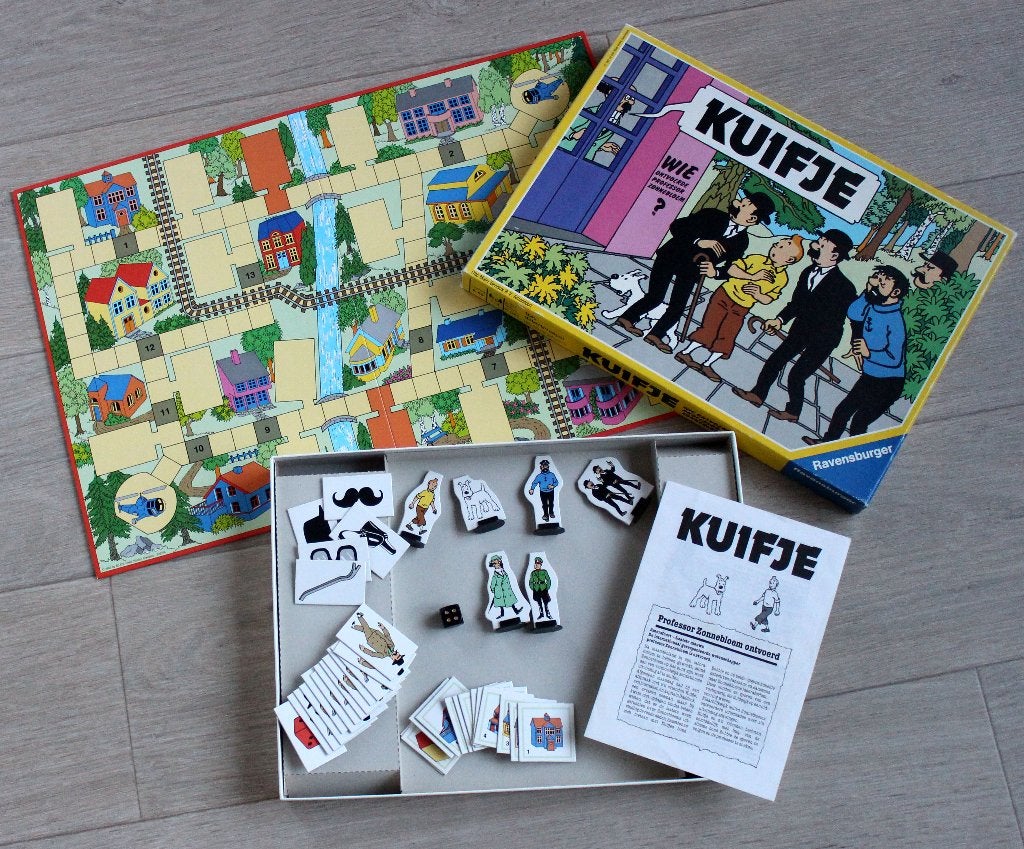Vintage bordspel Wie ontvoerde Zonnebloem? Kuifje Ravensburg, Verzenden, Kuifje, Zo goed als nieuw, Boek of Spel