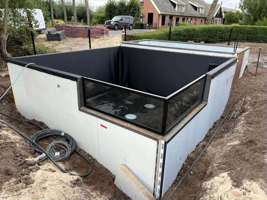 Vijver panelen en raam, Tuin en Terras, Vijvers, Gebruikt, Ophalen