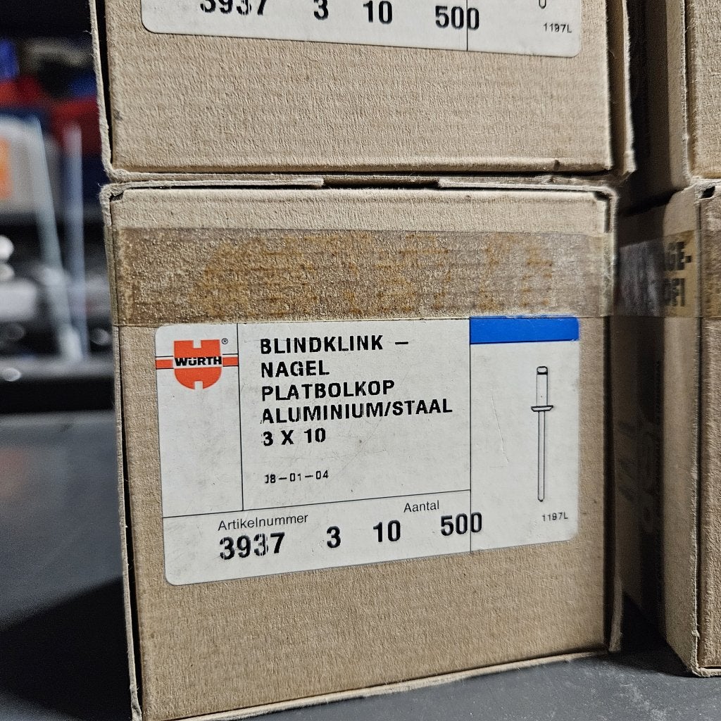 Blindklinknagel platbolkop aluminium/staal 3x10, Niet ingevuld, Nieuw, Niet ingevuld, Niet ingevuld