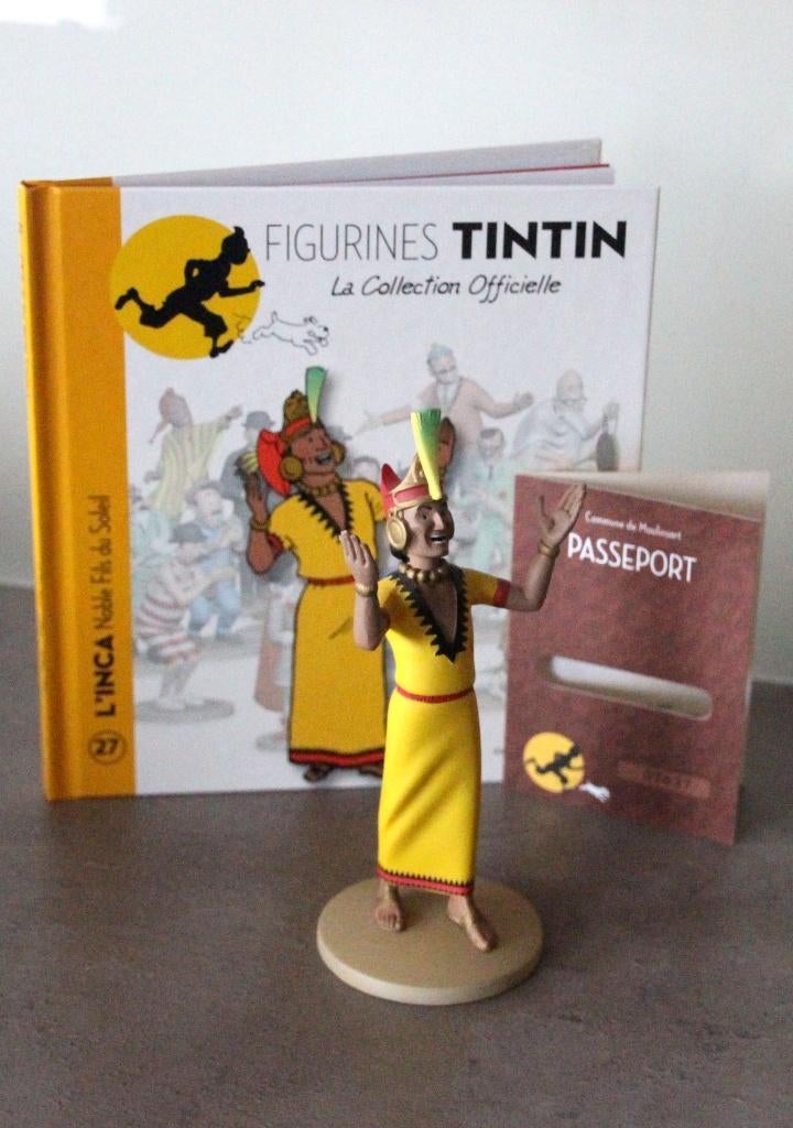 Moulinsart figurine n 27 de Inca koning Tintin Hergé Kuifje, Verzenden, Kuifje, Gebruikt, Beeldje of Figuurtje