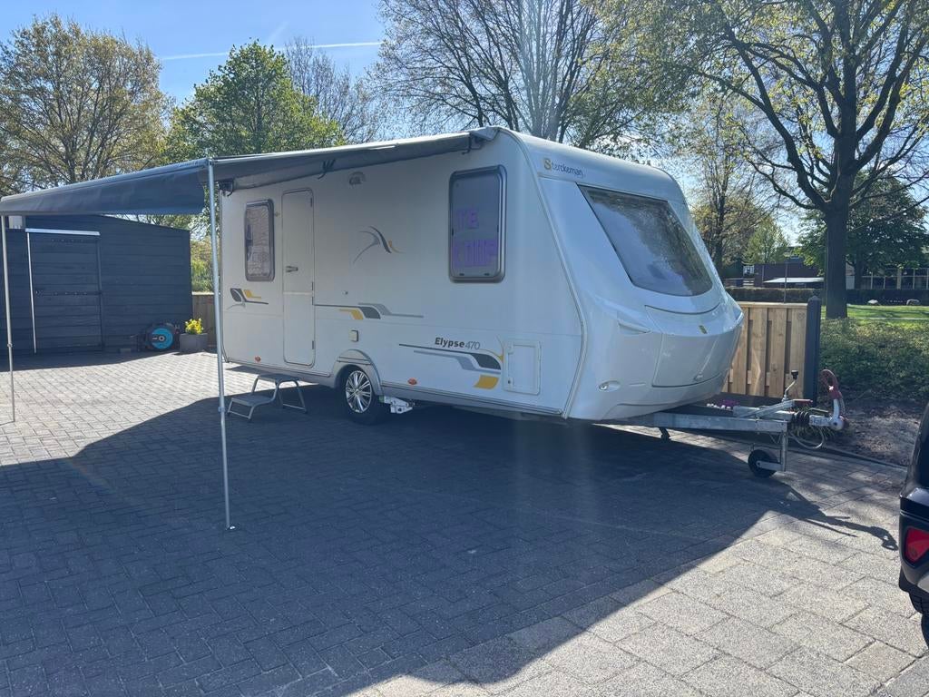 Sterckeman Elypse 470 Zakluifel, Dorema Voortent, Mover,2006, Sterckeman, Rondzit, Frans bed, Bedrijf