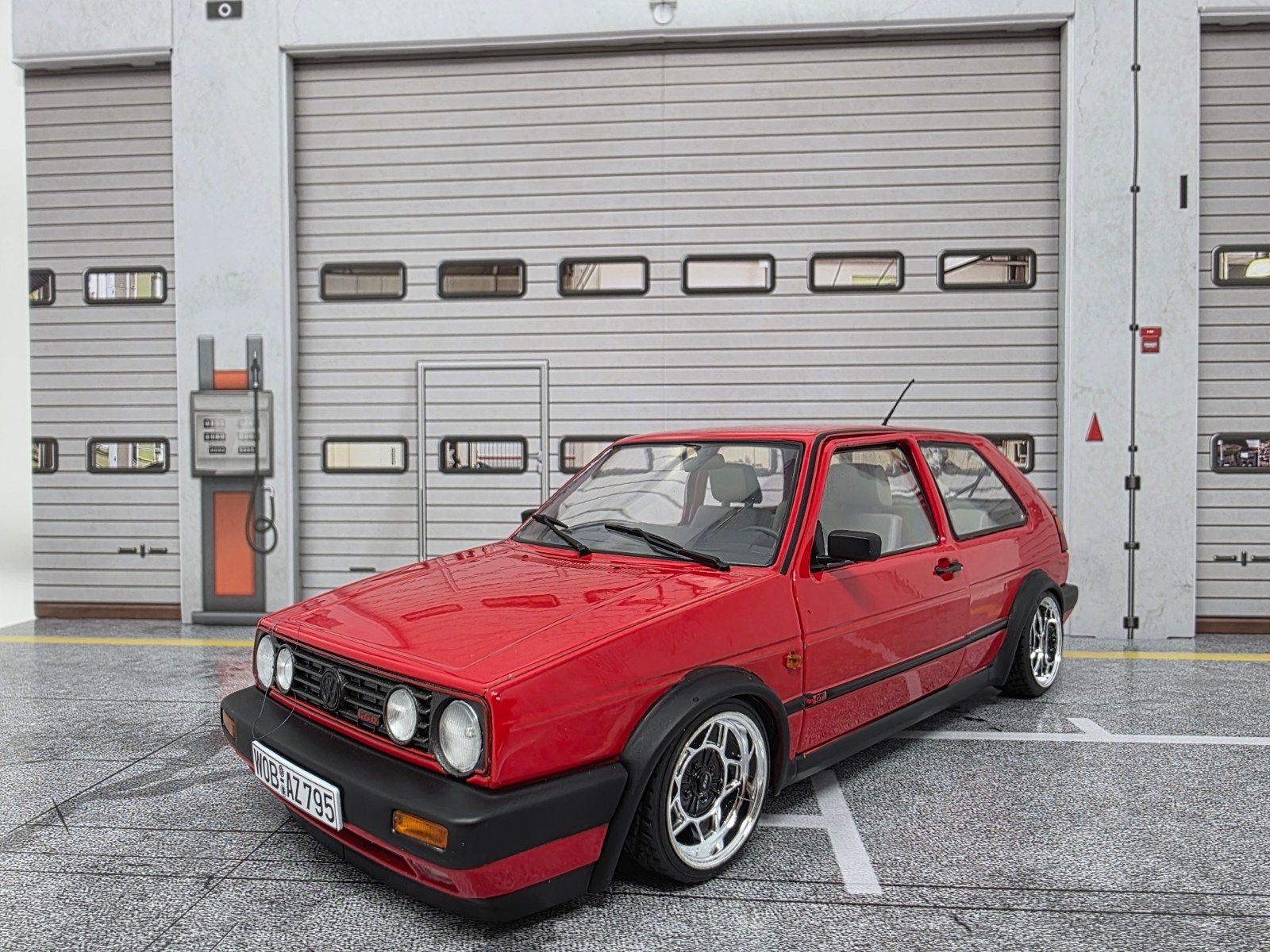 Vw Golf Gti G60 MK2 1:18 In ovp verlaagd  ATS Classic velgen, Ophalen of Verzenden, Zo goed als nieuw, Solido