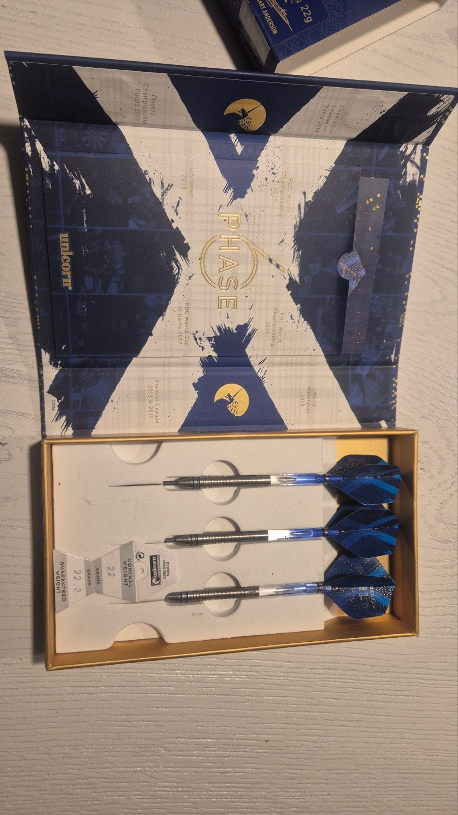 Gary Anderson Phase 6  22g, Sport en Fitness, Darts, Ophalen of Verzenden, Pijlen