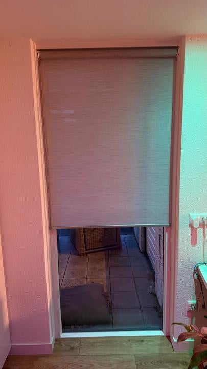 Zonnelux screen rolgordijn kleur 2342, Ophalen, 200 cm of meer, Beige, 50 tot 100 cm