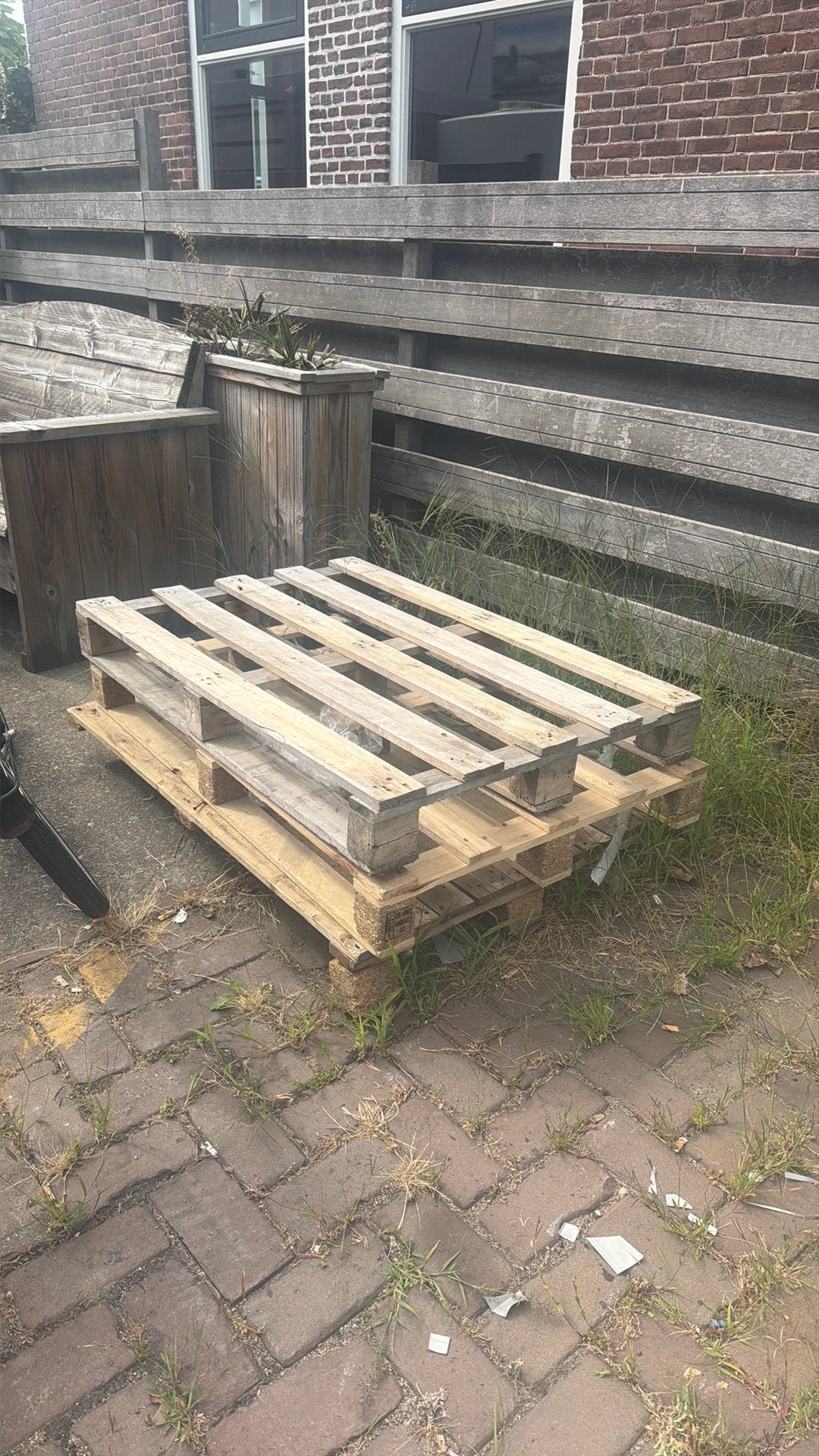 4 gratis pallets, Ophalen, Zo goed als nieuw, Pallet, Minder dan 200 cm