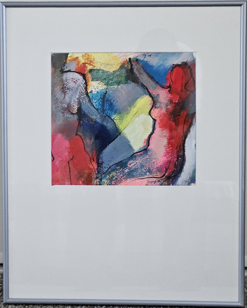 KLEURRIJK MODERN SCHILDERIJ VROUW FIGUUR 2 stuks, Ophalen