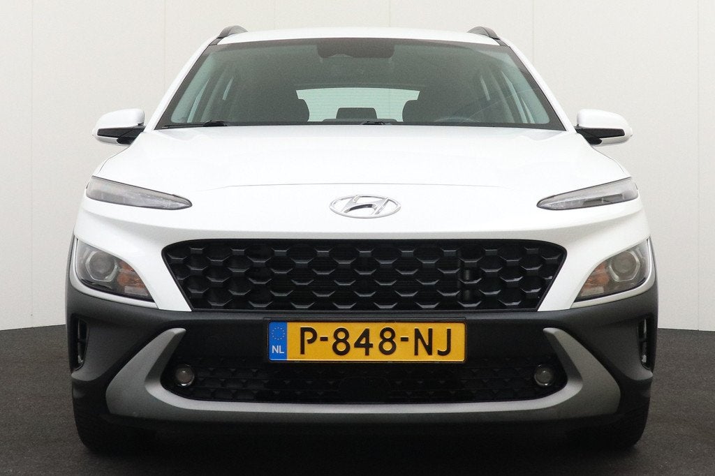 Hyundai KONA 1.6 GDI Aut. Hybrid Comfort Adapt. Cruise Clima, Auto's, Stof, Gebruikt, Wit, Origineel Nederlands