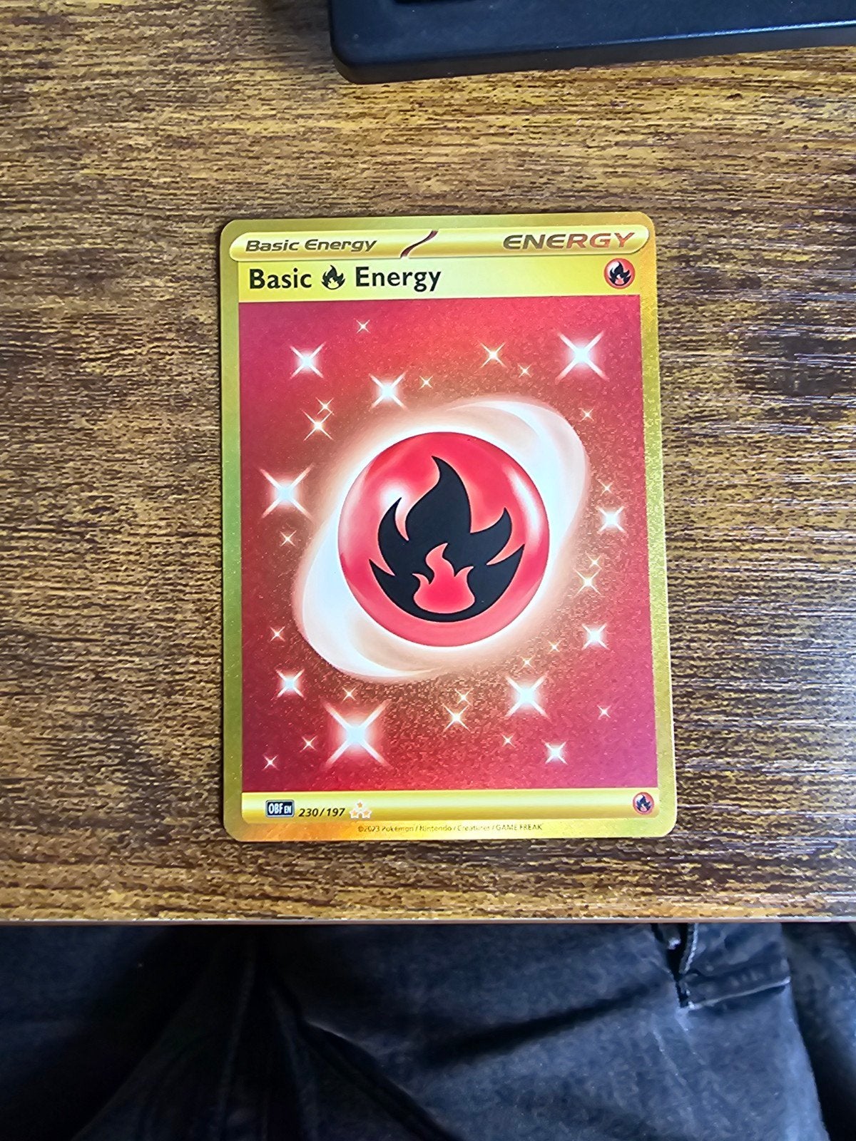Bsdic Fire Energy - OBF 230/197, Ophalen of Verzenden, Zo goed als nieuw, Losse kaart, Foil
