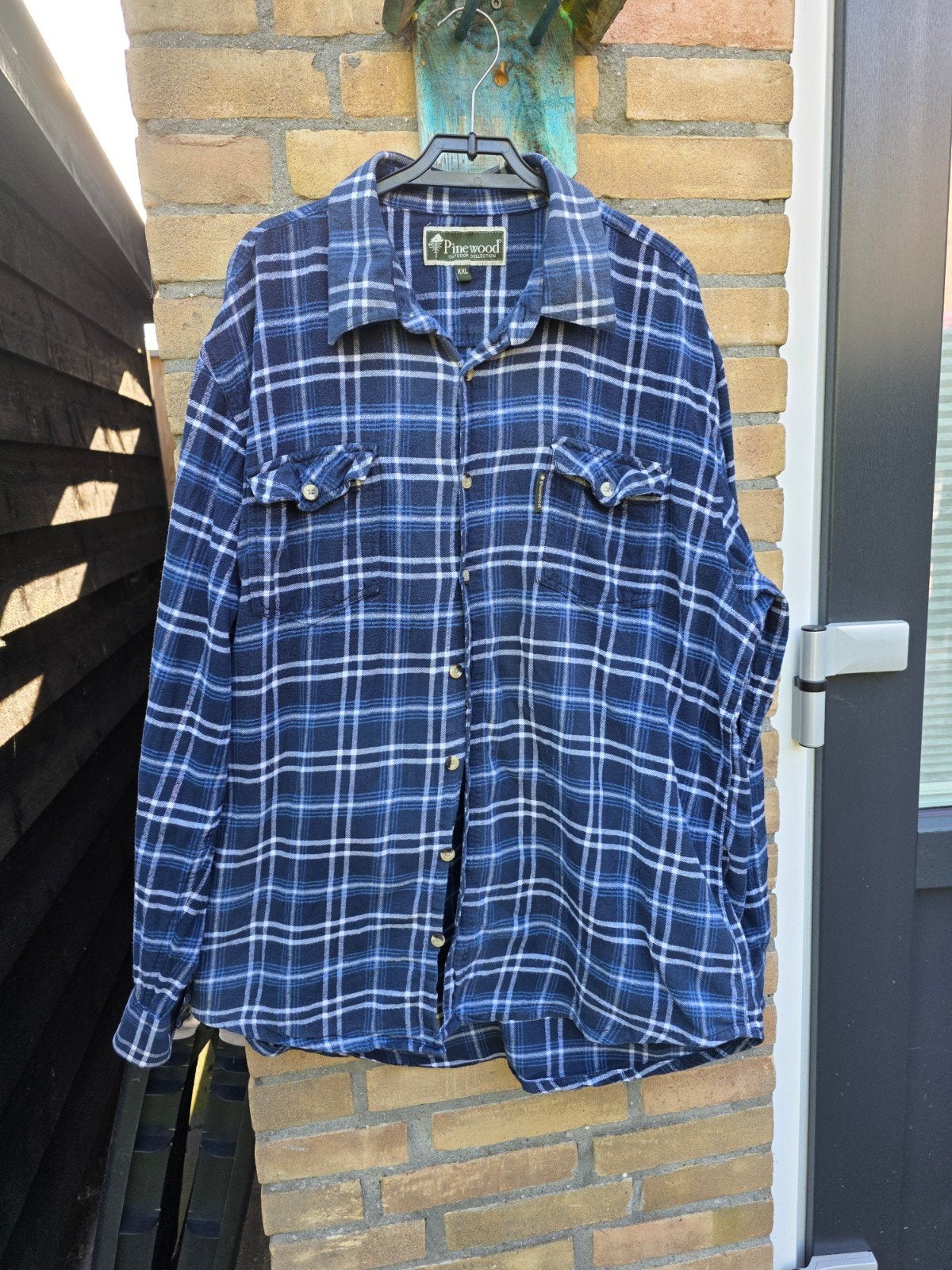 Pinewood Outdoor Collection Geruit Overhemd XXL, Kleding | Heren, Ophalen, Blauw, Zo goed als nieuw, Pinewood