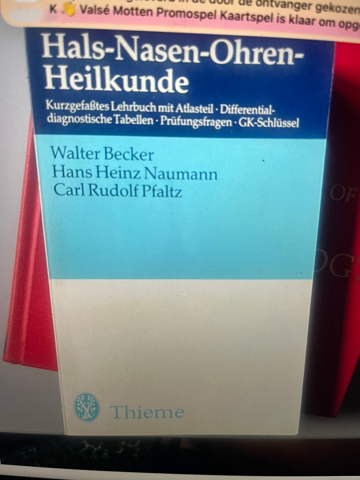 Hals-Nasen-Ohren-Heilkunde - Walter Becker, Ophalen of Verzenden, Beta, Gelezen, WO