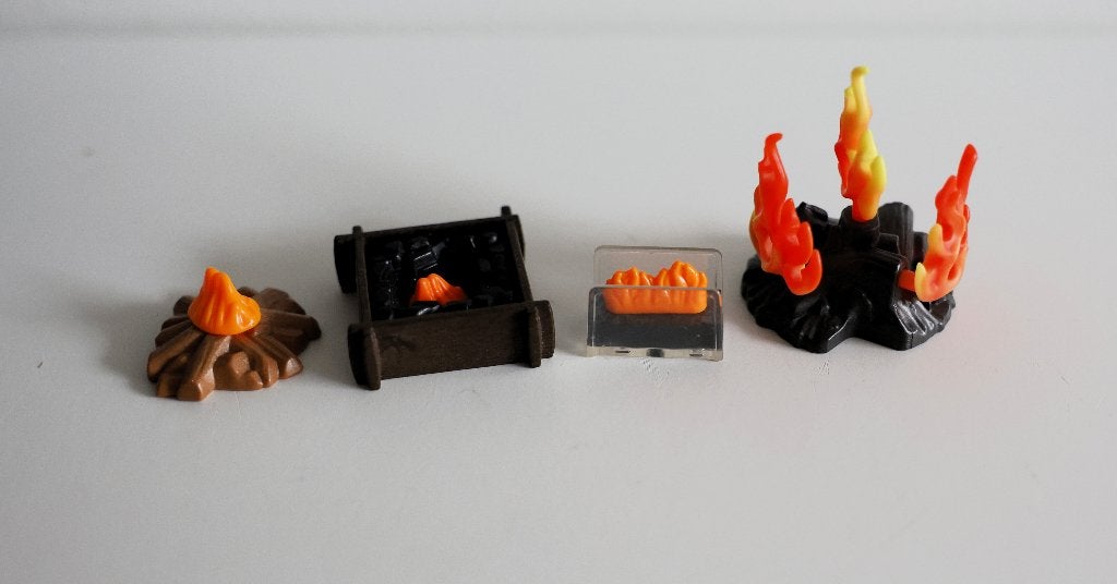 Playmobil, kampvuur, open haard, vlammen, vuur, brand, Ophalen of Verzenden