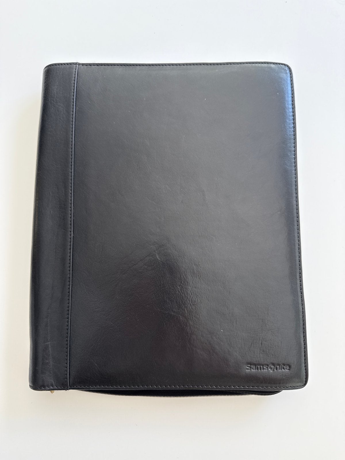 In zeer goede staat: Samsonite schrijfmap van echt leer, Diversen, Notitieboeken, Ophalen of Verzenden, Zo goed als nieuw, A4