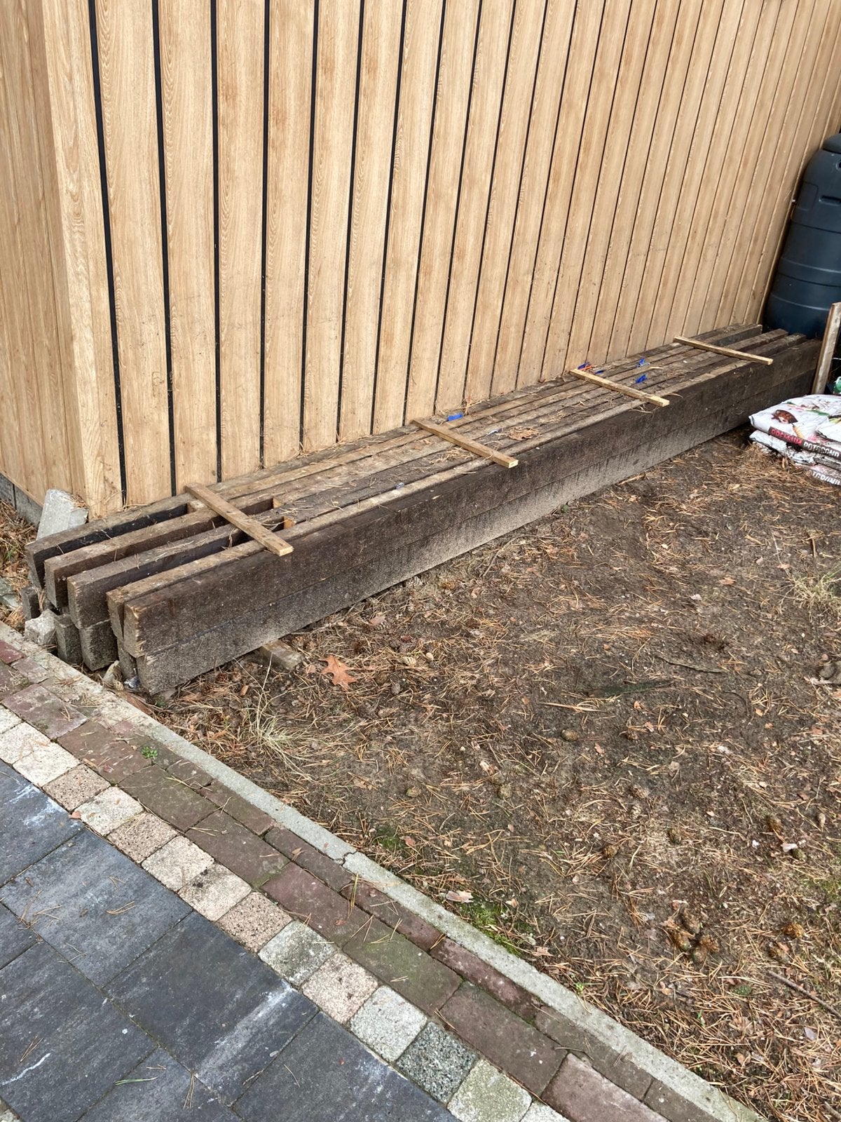 16 Balken te koop 12x5 cm, Doe-het-zelf en Verbouw, Ophalen, Zo goed als nieuw, Balk, Vuren