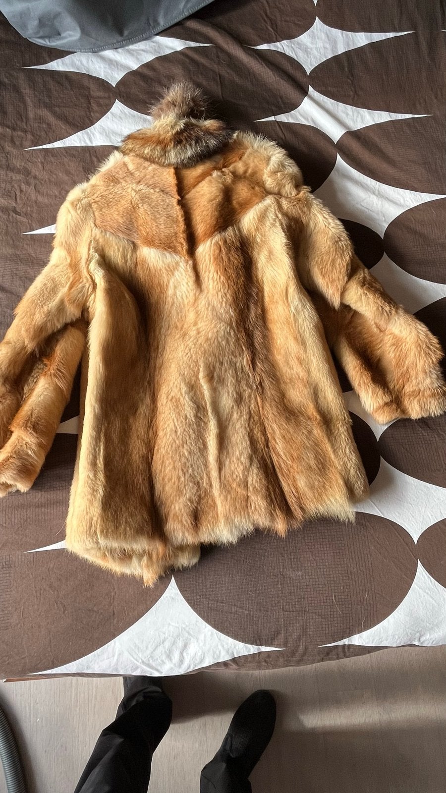 Vintage Vossenbontjassen 3 stuks Warme en Stijlvolle Jas, Ophalen, Zo goed als nieuw, Maat 38/40 (M), Oranje