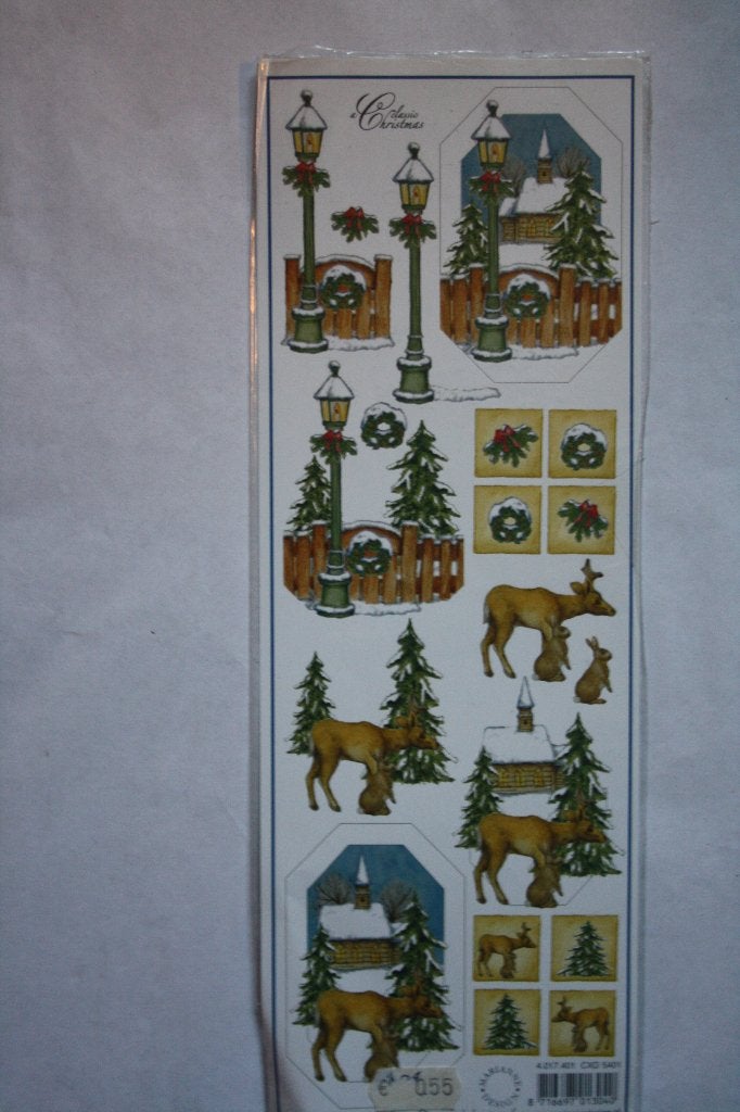 2 st. 3D knipvellen Marianne Designe kerst 170, Ophalen of Verzenden, Nieuw, Kerst, Knipvel