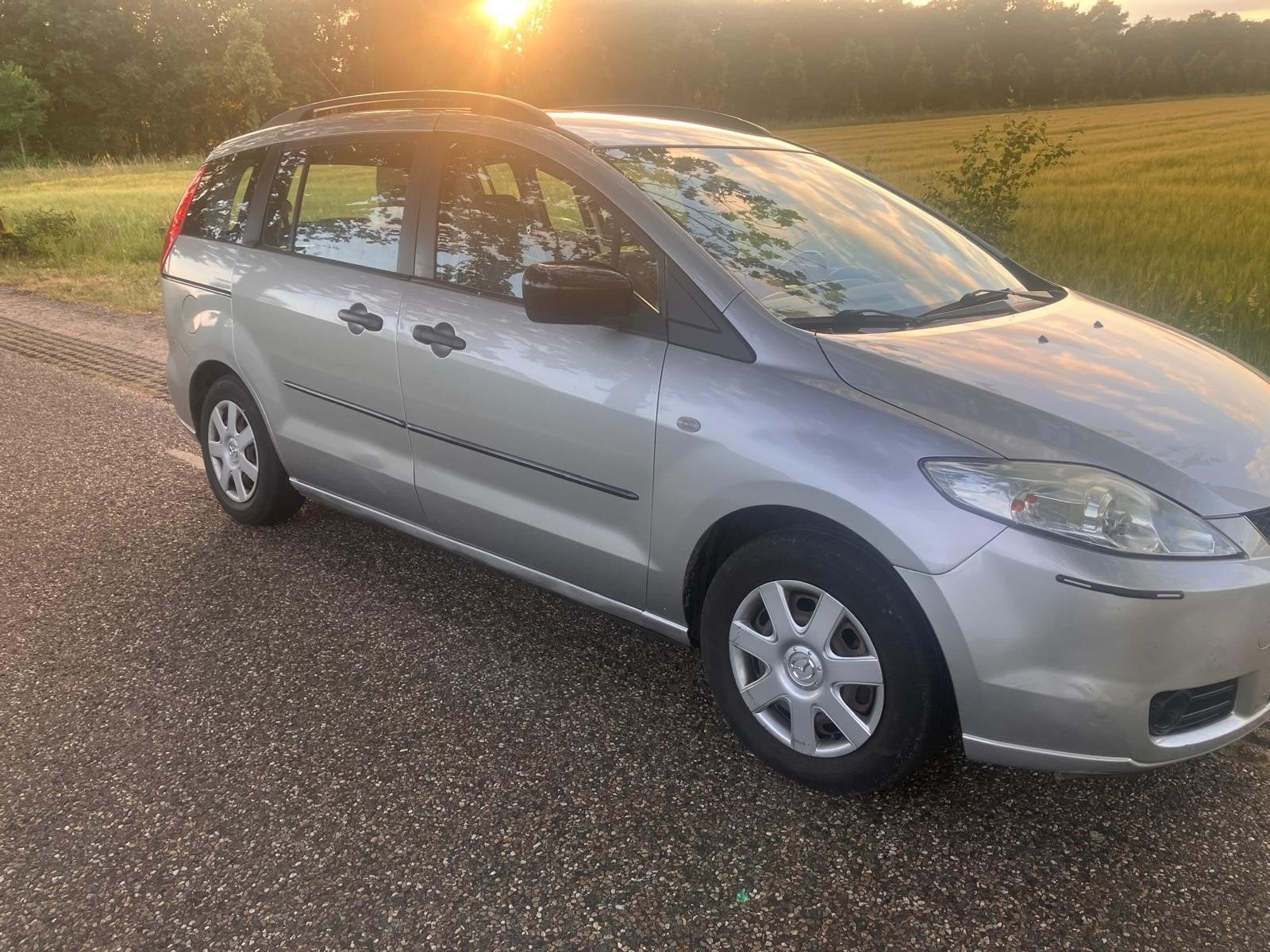 Mazda 5 1.8 2005 Grijs, Auto's, Mazda, 1370 kg, 4 cilinders, 7 stoelen, Origineel Nederlands