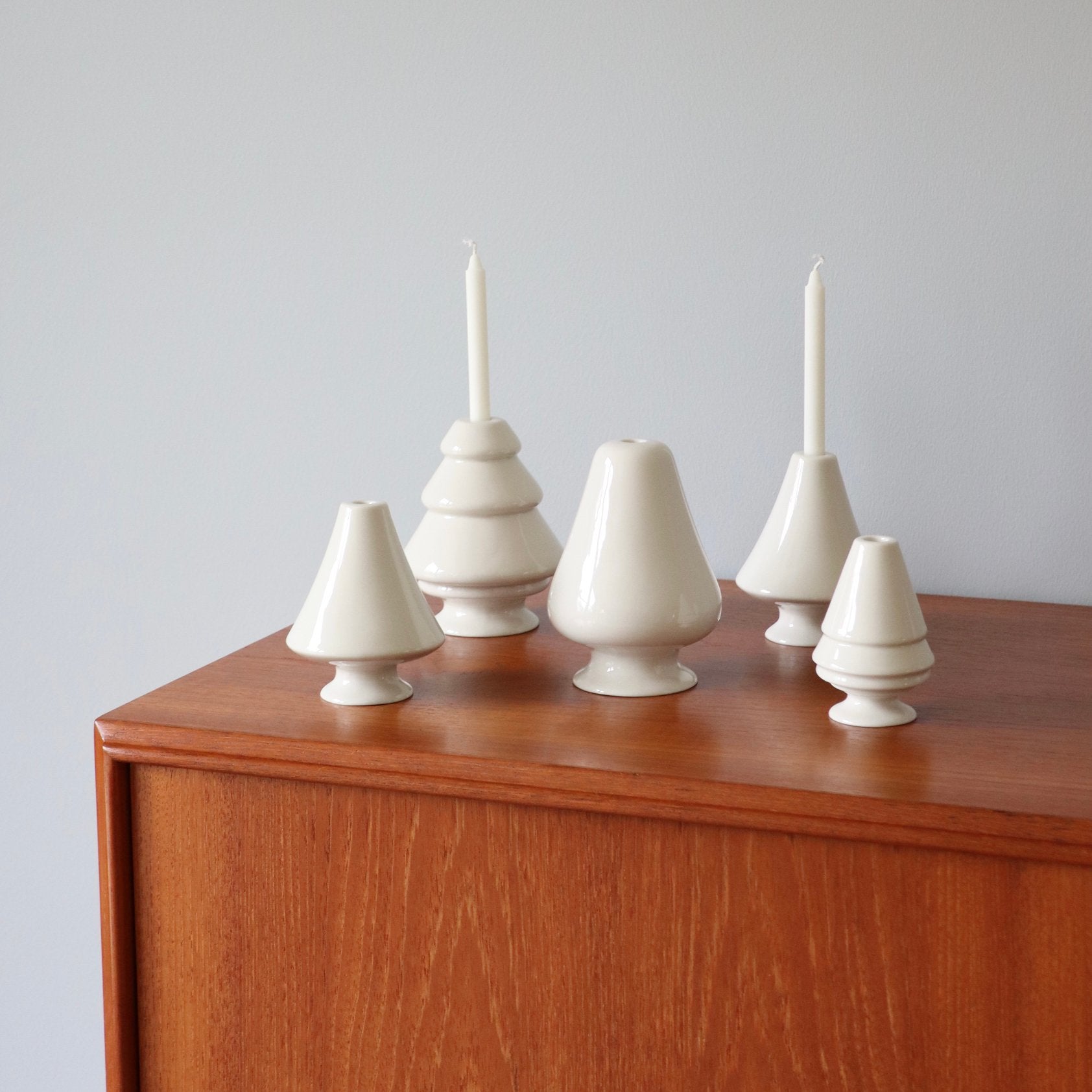 Kähler avvento kandelaar boom creme keramiek Deens design, Kahler, Kahler, Ophalen of Verzenden, Zo goed als nieuw