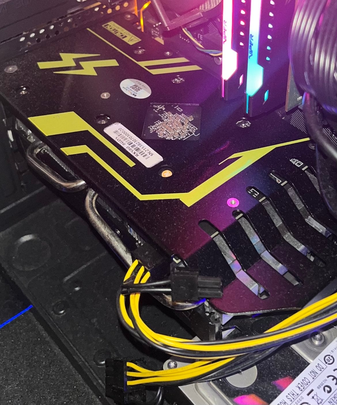 Amd rx580 Videokaart met 6-pins stroomaansluiting, PCI-Express 3, Gebruikt, AMD, Ophalen of Verzenden
