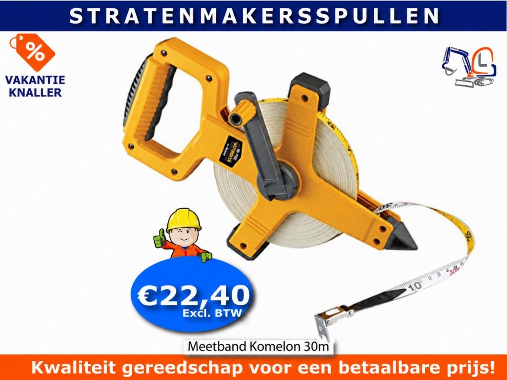 Meetband Komelon 30m, Ophalen of Verzenden, Nieuw