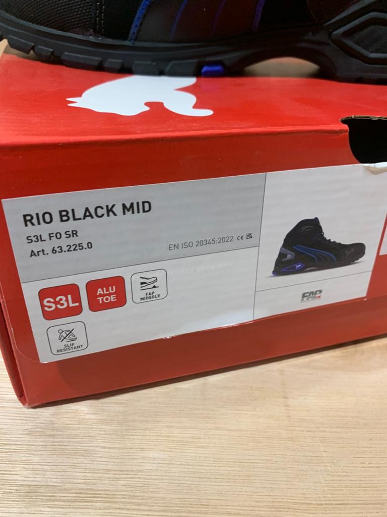 Puma Rio Werkschoenen Zwart Hoog – Maat 40 – Nieuw in Doos, Zwart, Puma, Nieuw, Ophalen of Verzenden