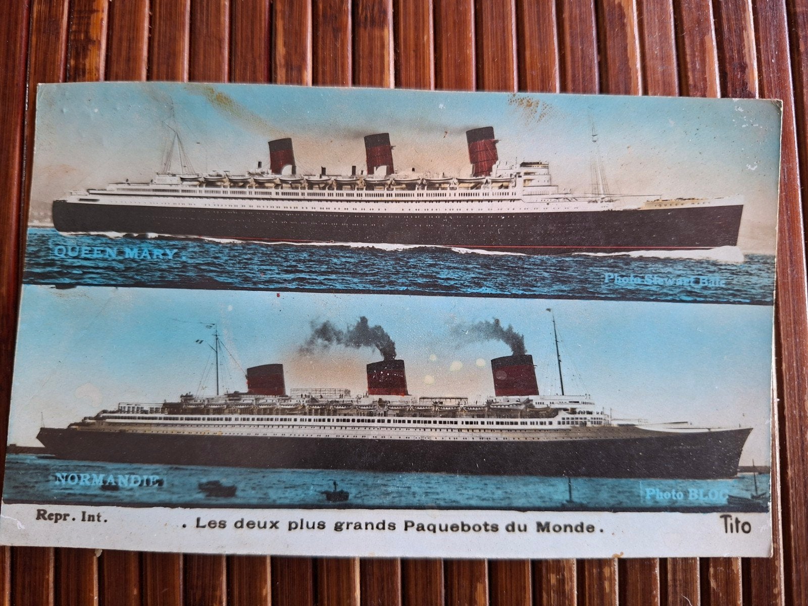 Normandie en Queen Mary - Grootste passagierssc, Ophalen of Verzenden, 1920 tot 1940, Gelopen, Frankrijk