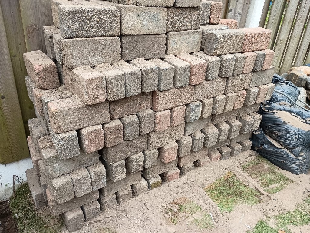 Gratis af te halen. Ca. 200 klinkers 21x10.5cm. (ca.5m2), Ophalen, Klinkers, 5 tot 10 m², Zo goed als nieuw