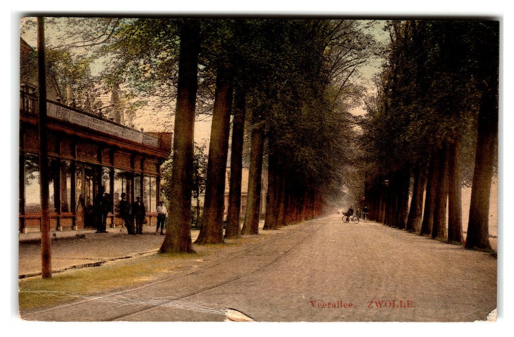 Zwolle, Veerallee. Lees beschrijving, Verzenden, Voor 1920, Gelopen, Overijssel