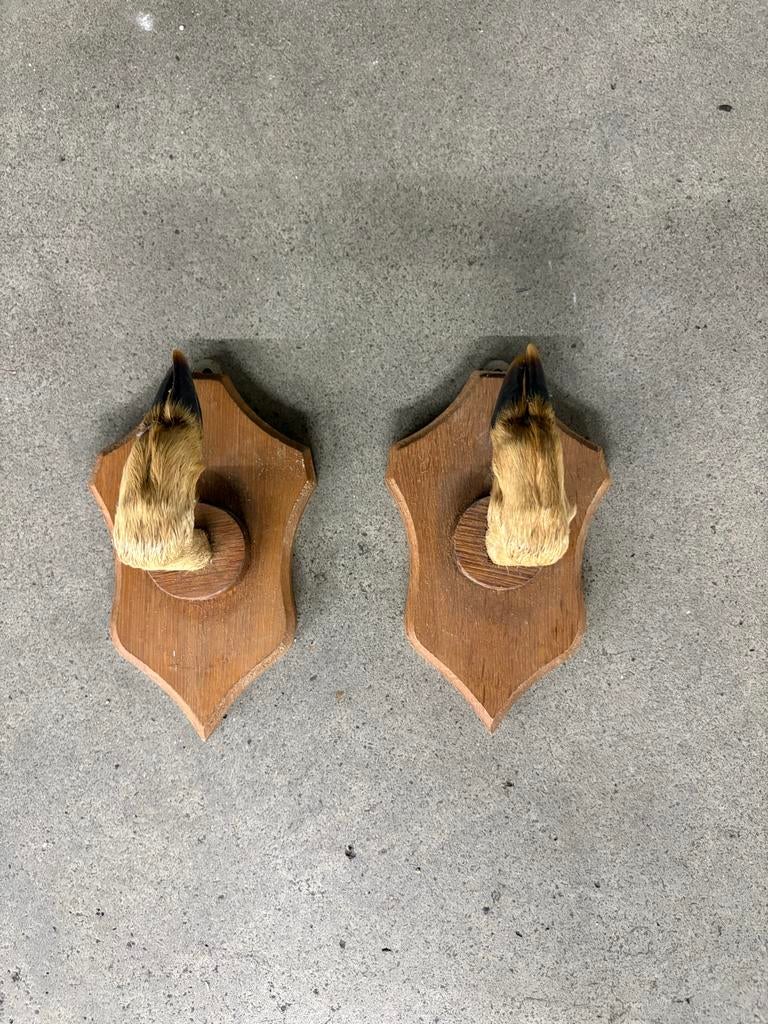 2x Vintage Hertenpoten Kapstokken - Uniek en Decoratief, Verzenden