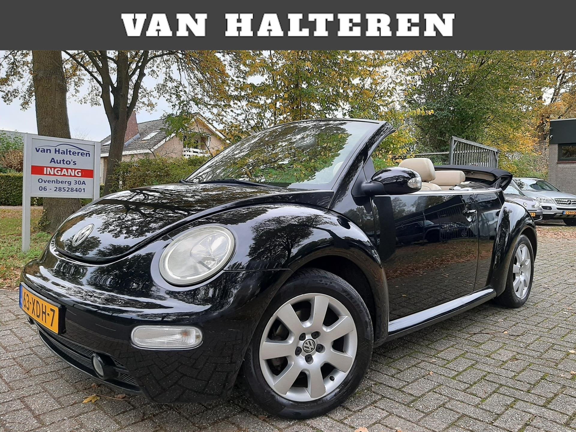Volkswagen New Beetle Cabriolet 1.6 Highline Airco Leder Int, Auto's, Gebruikt, 4 cilinders, Cabriolet, 4 stoelen