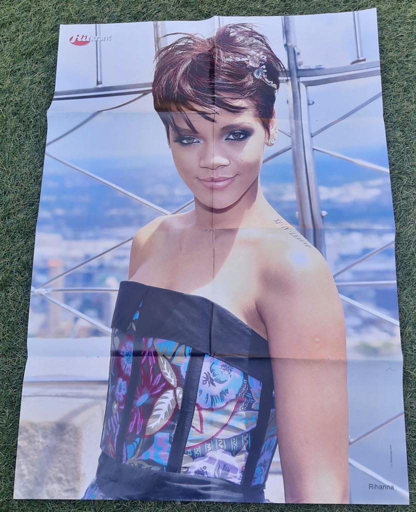 Grote Poster Hitkrant 2008 Rihanna / Jan Smit, Ophalen of Verzenden, Gebruikt, A1 t/m A3, Muziek