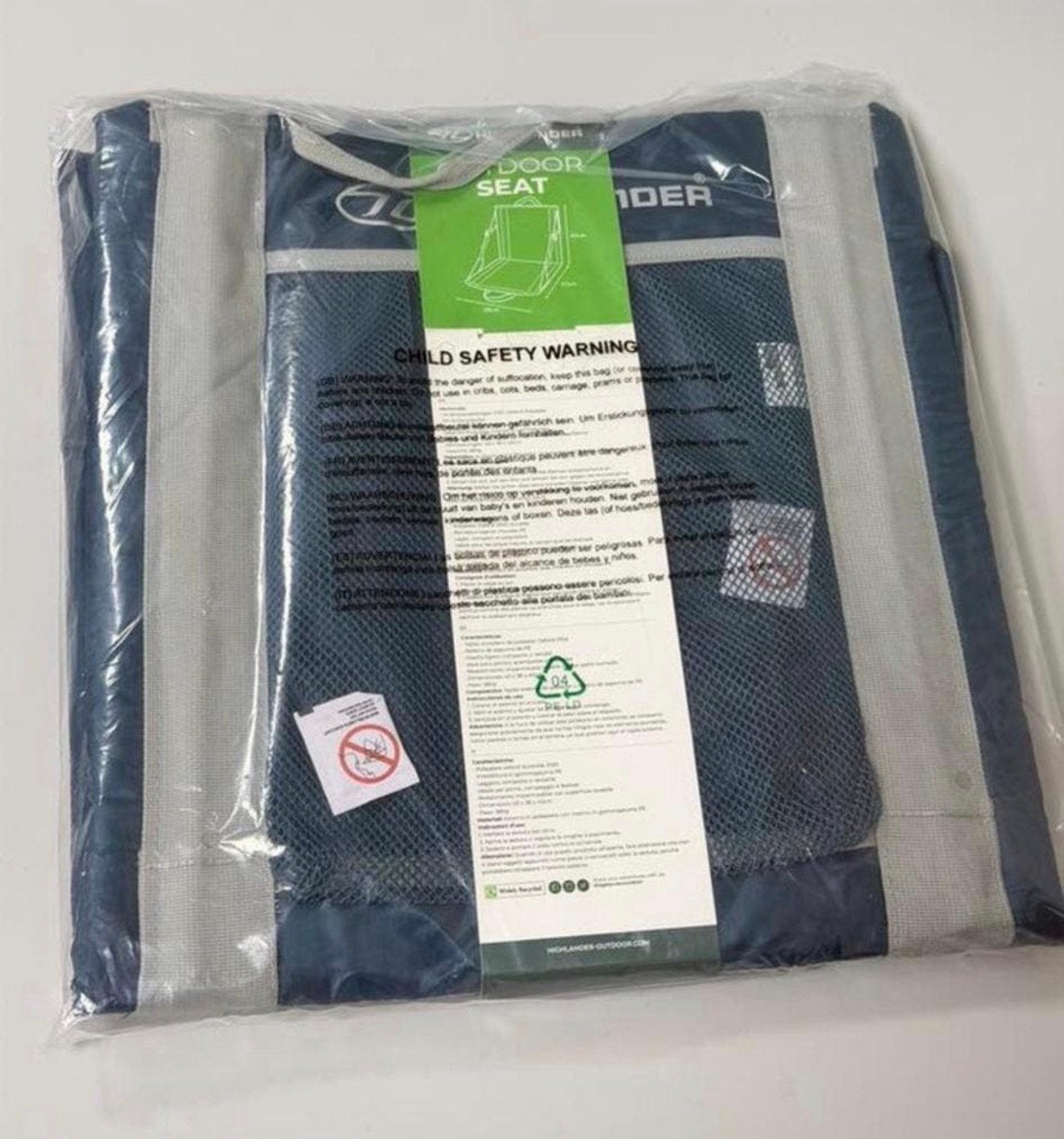 Highlander Opvouwbare Outdoor Zitmat stoel kussen buiten mat, Nieuw, Campingstoel, K, K