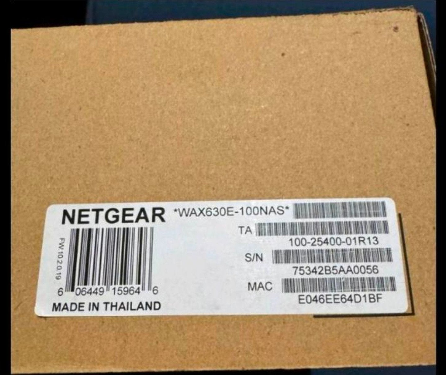 Netgear WAX630E-100NAS Insight AXE7800 Tri-Band Wi-Fi 6E Ace, Computers en Software, Ophalen of Verzenden, Nieuw, Netgear