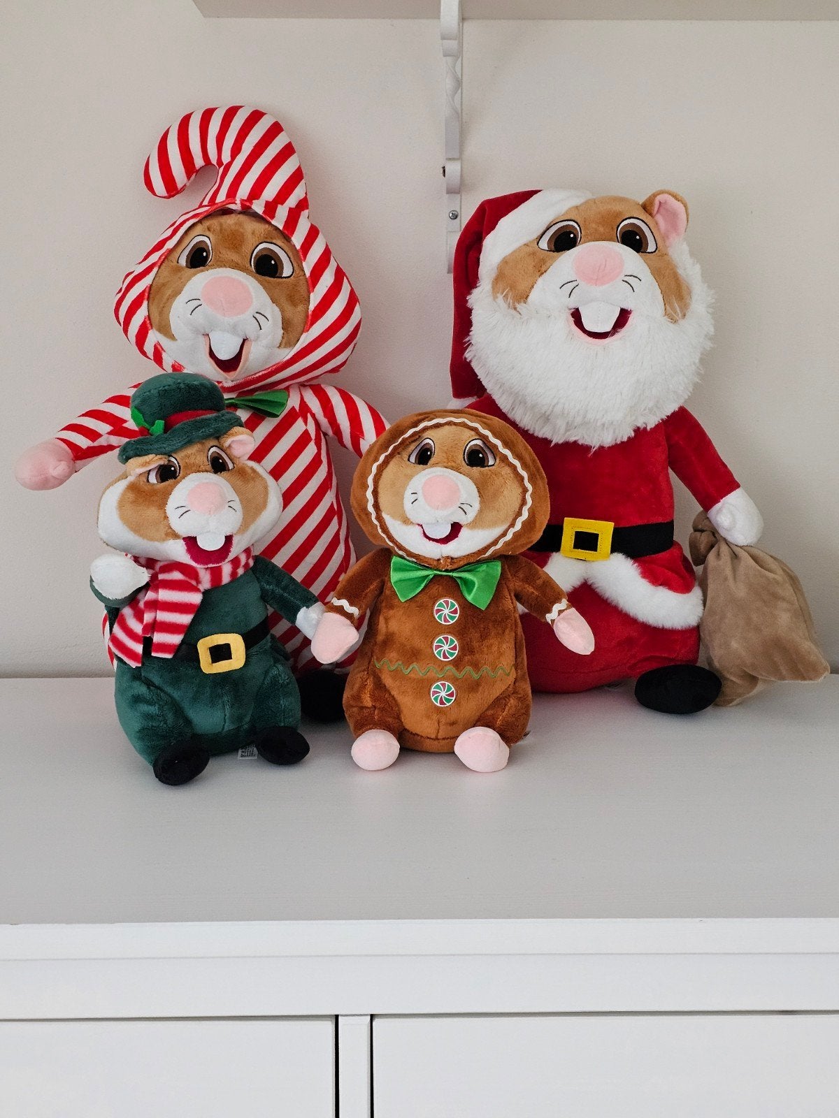 AH set/4 hamster knuffels Kerst, Ophalen of Verzenden, Zo goed als nieuw