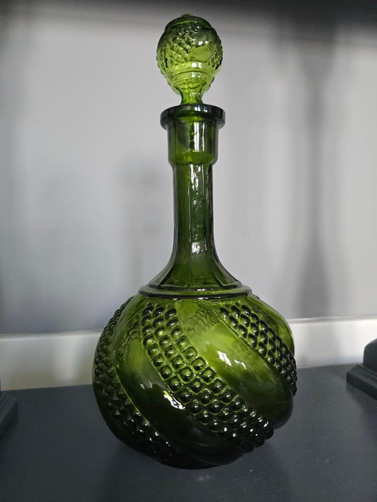 Vintage antieke 50S Vintage Empoli geniefles in groen €89, Ophalen of Verzenden