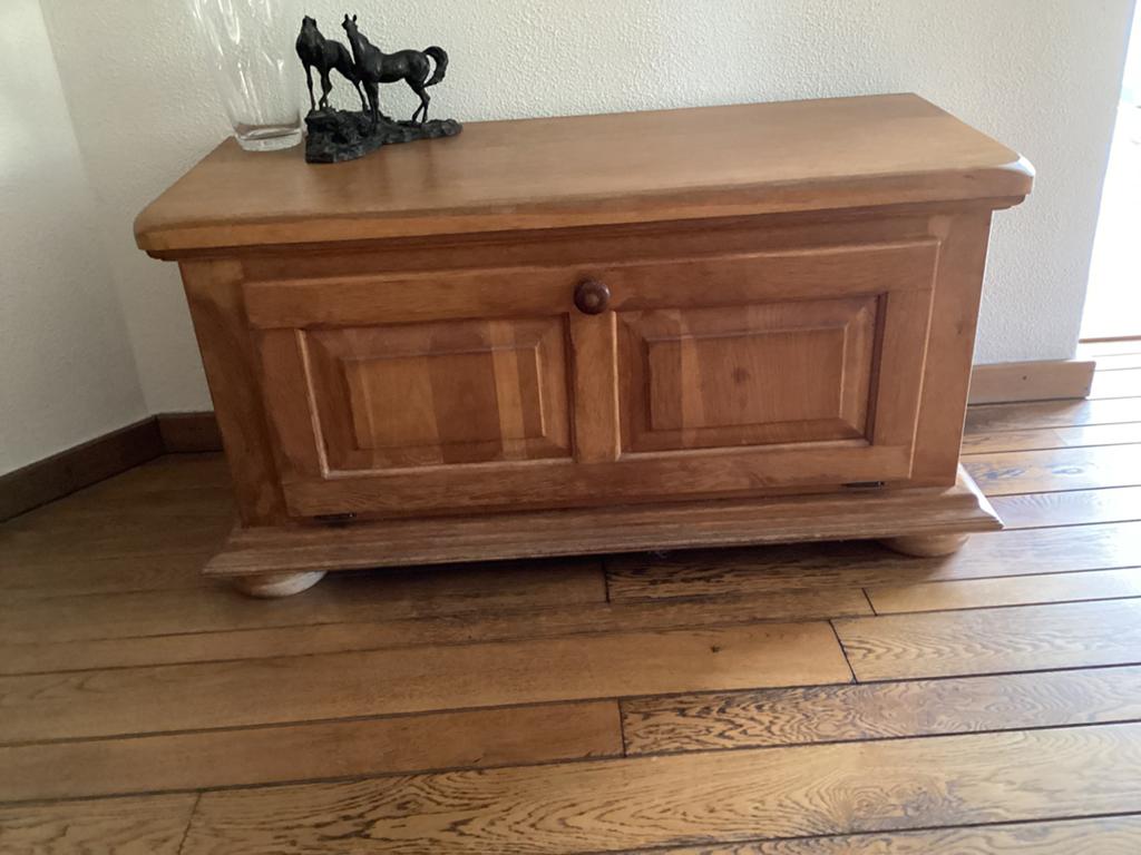 Blank eiken dekenkist, Huis en Inrichting, Ophalen, Zo goed als nieuw, 50 tot 100 cm, 50 tot 75 cm
