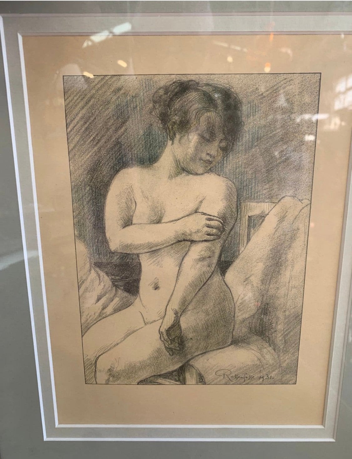 litho Belgische kunstenaar Armand Rassenfosse (1862–1934)., Ophalen of Verzenden