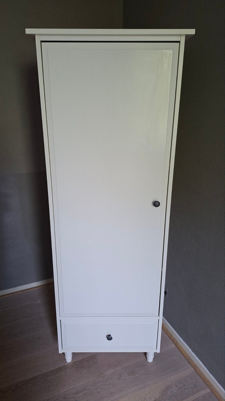 Witte Ikea kledingkast (Hemnes) met lade en planken en hang., Ophalen, Gebruikt, 50 tot 70 cm, 105 cm of meer