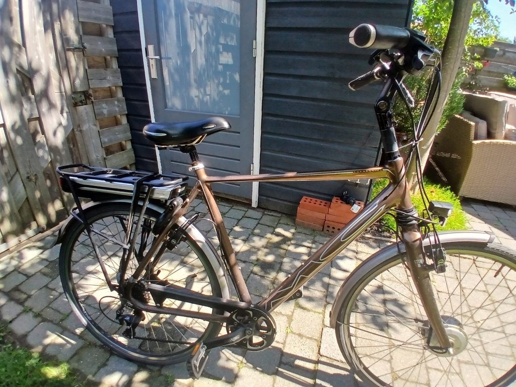 Multi Cycle electrische herenfiets, Gebruikt, Versnellingen, 57 tot 61 cm, Trommelrem