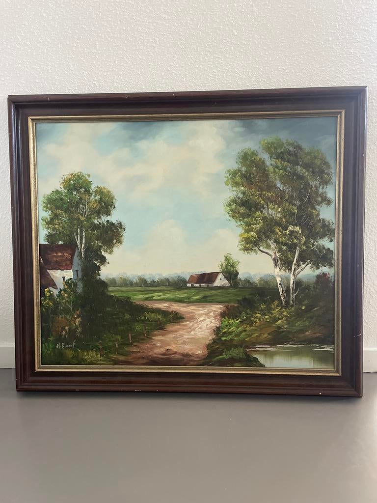 Schilderij van Henner Knauf, Antiek en Kunst, Kunst | Schilderijen | Klassiek, Ophalen of Verzenden