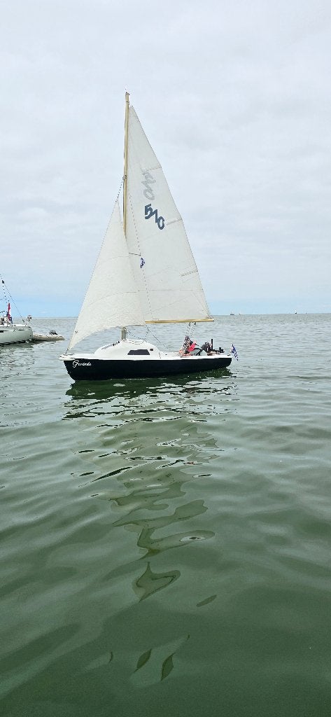 Zeilboot Lanaverre 510 met ophaal kiel, Watersport en Boten, Ophalen, Overige merken, Gebruikt, 5 m
