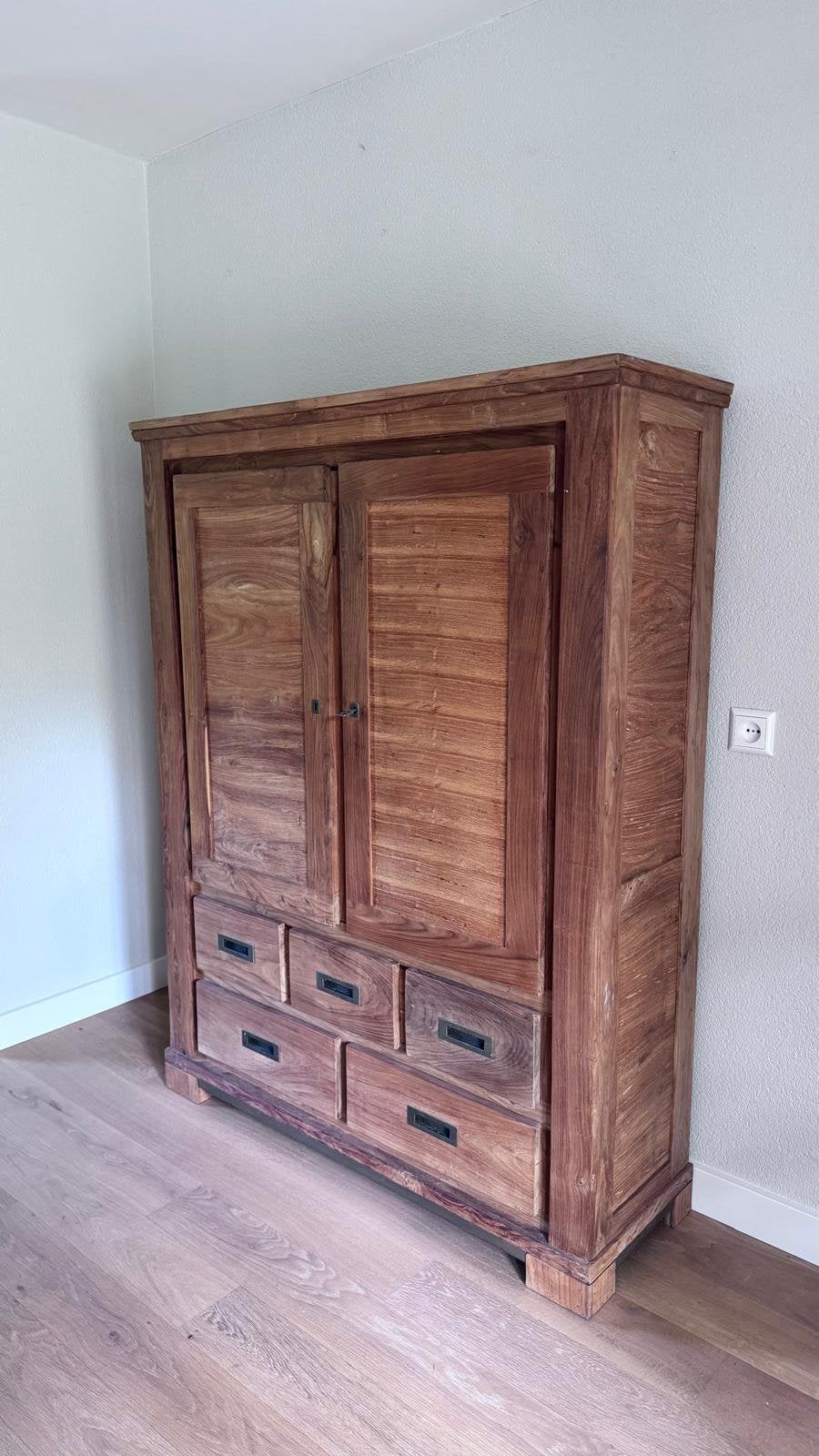 Teakhouten kast, Huis en Inrichting, Ophalen, Gebruikt, 100 tot 150 cm, Teakhout