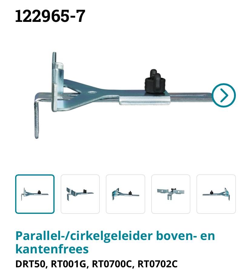 Parallel/ cirkelgeleider Makita boven/ kantenfrees 122965-7, Ophalen of Verzenden, Elektrisch