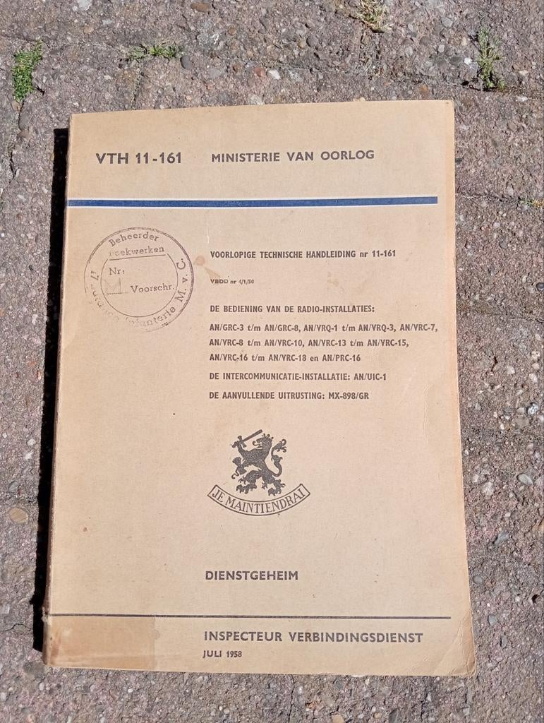 Vth 11-161, Ophalen of Verzenden, Landmacht, Nederland