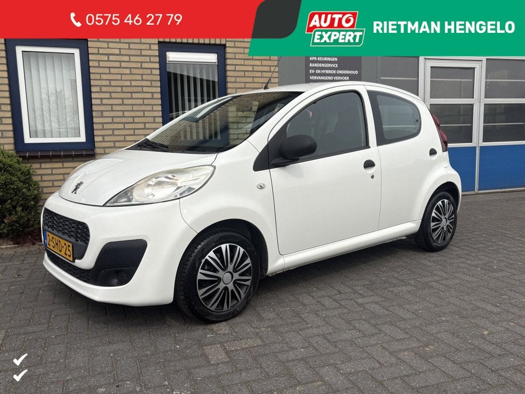 Peugeot 107 1.0 Access Accent BTW-AIRCO-12MND MOBILITEITS GA, Keurmerk '100% Onderhouden', Euro 5, Gebruikt, 4 stoelen
